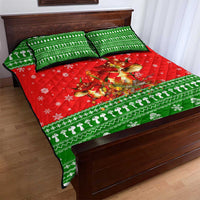 Amazing Mushroom Christmas Yall Christmas Quilt Bed Set Xmas Holiday Patterns - Wonder Print Shop