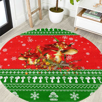 Amazing Mushroom Christmas Yall Christmas Round Carpet Xmas Holiday Patterns - Wonder Print Shop