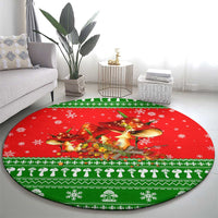 Amazing Mushroom Christmas Yall Christmas Round Carpet Xmas Holiday Patterns - Wonder Print Shop
