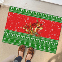 Amazing Mushroom Christmas Yall Christmas Rubber Doormat Xmas Holiday Patterns - Wonder Print Shop