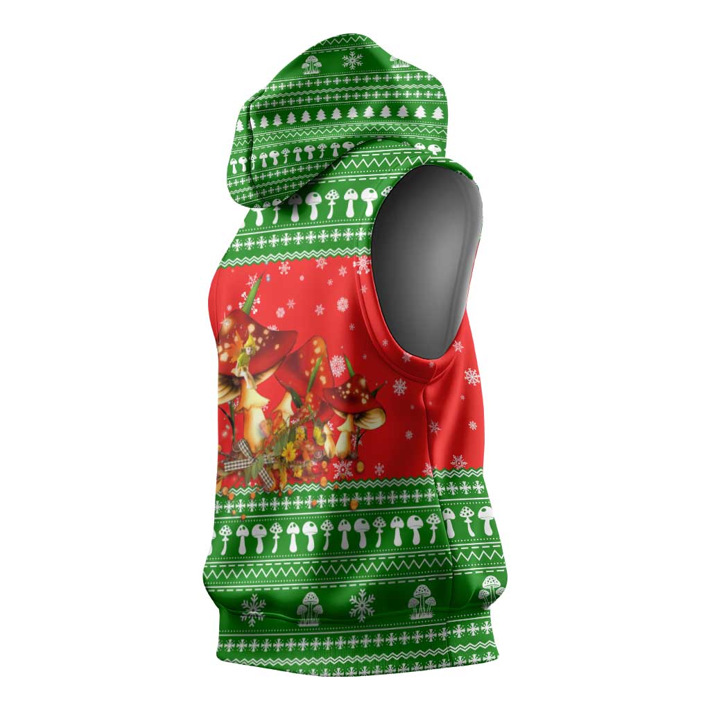 Amazing Mushroom Christmas Yall Christmas Sleeveless Hoodie Xmas Holiday Patterns - Wonder Print Shop