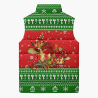 Amazing Mushroom Christmas Yall Christmas Sleeveless Puffer Jacket Xmas Holiday Patterns - Wonder Print Shop