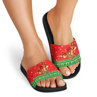 Amazing Mushroom Christmas Yall Christmas Slide Sandals Xmas Holiday Patterns - Wonder Print Shop