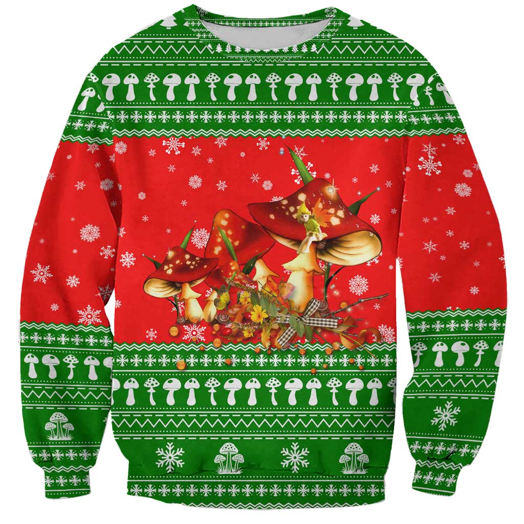 Amazing Mushroom Christmas Yall Christmas Sweatshirt Xmas Holiday Patterns - Wonder Print Shop