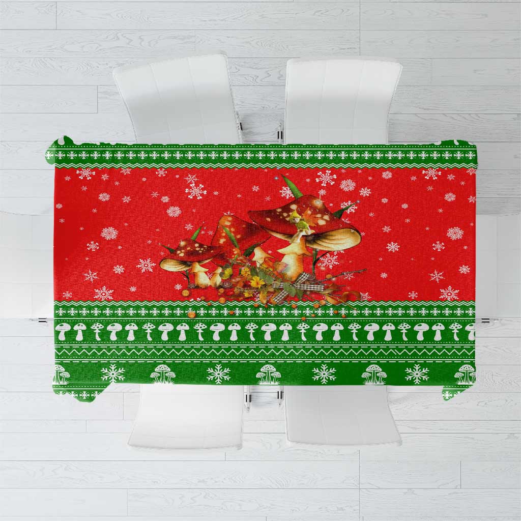 Amazing Mushroom Christmas Yall Christmas Tablecloth Xmas Holiday Patterns - Wonder Print Shop