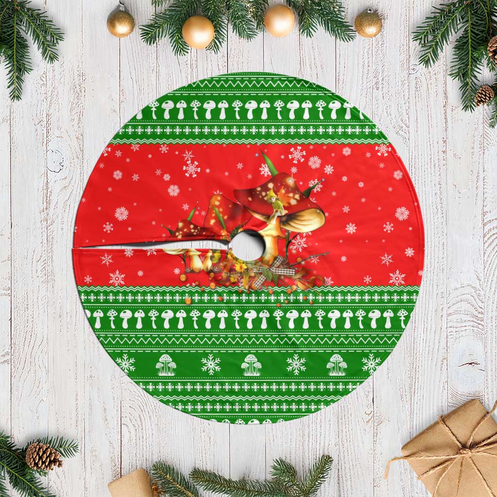 Amazing Mushroom Christmas Yall Christmas Tree Skirt Xmas Holiday Patterns - Wonder Print Shop
