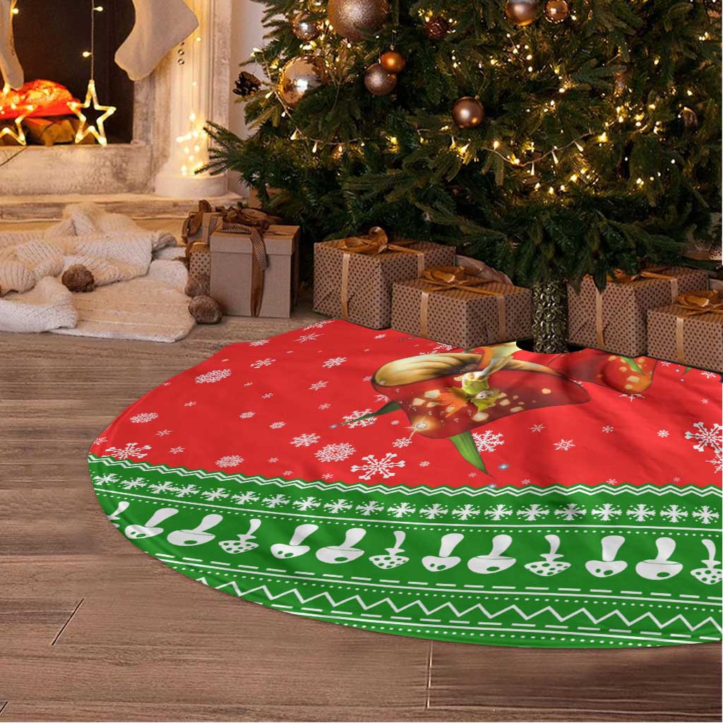 Amazing Mushroom Christmas Yall Christmas Tree Skirt Xmas Holiday Patterns - Wonder Print Shop