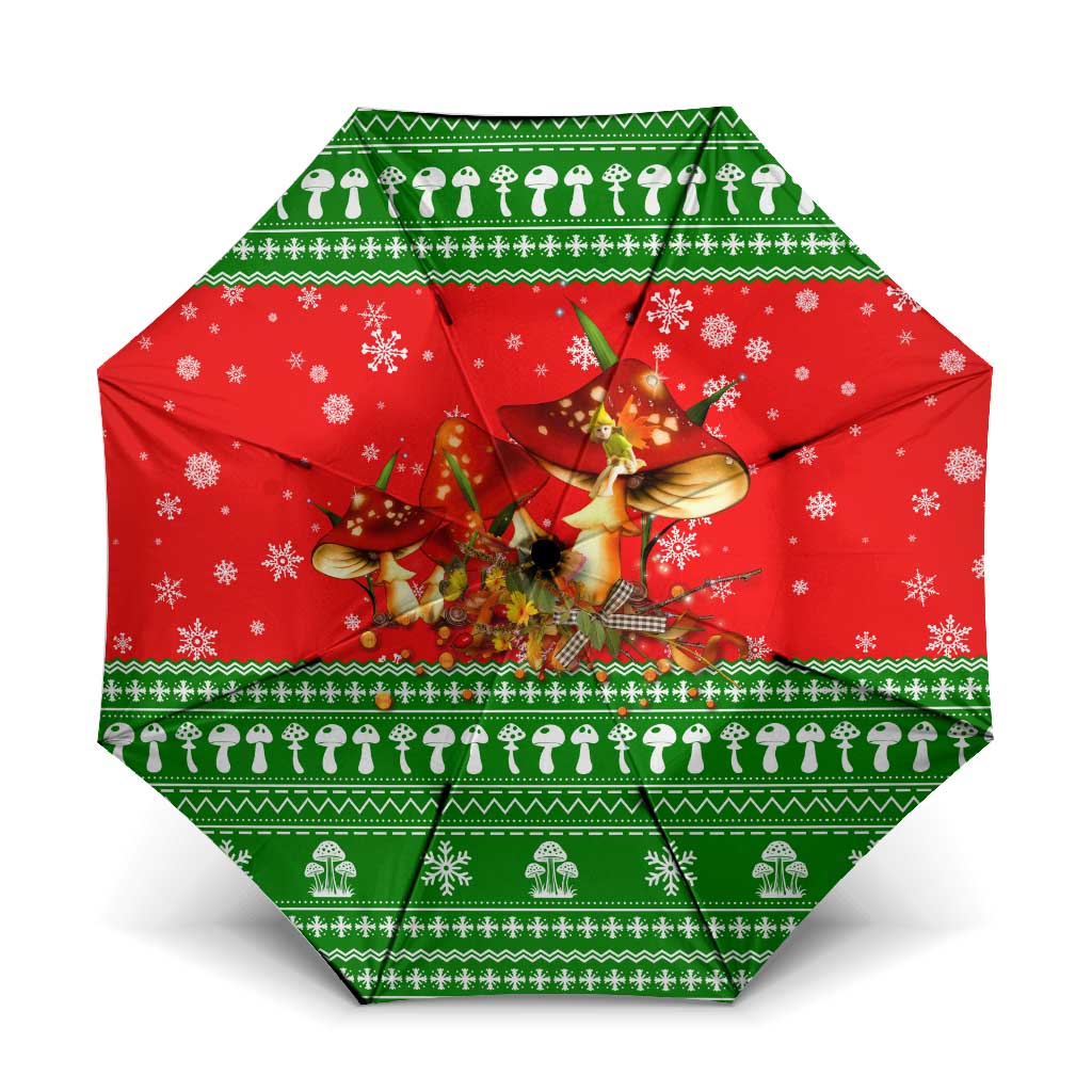 Amazing Mushroom Christmas Yall Christmas Umbrella Xmas Holiday Patterns - Wonder Print Shop