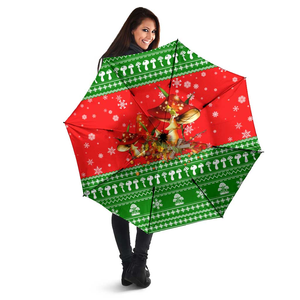 Amazing Mushroom Christmas Yall Christmas Umbrella Xmas Holiday Patterns - Wonder Print Shop