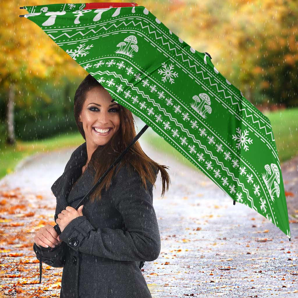 Amazing Mushroom Christmas Yall Christmas Umbrella Xmas Holiday Patterns - Wonder Print Shop