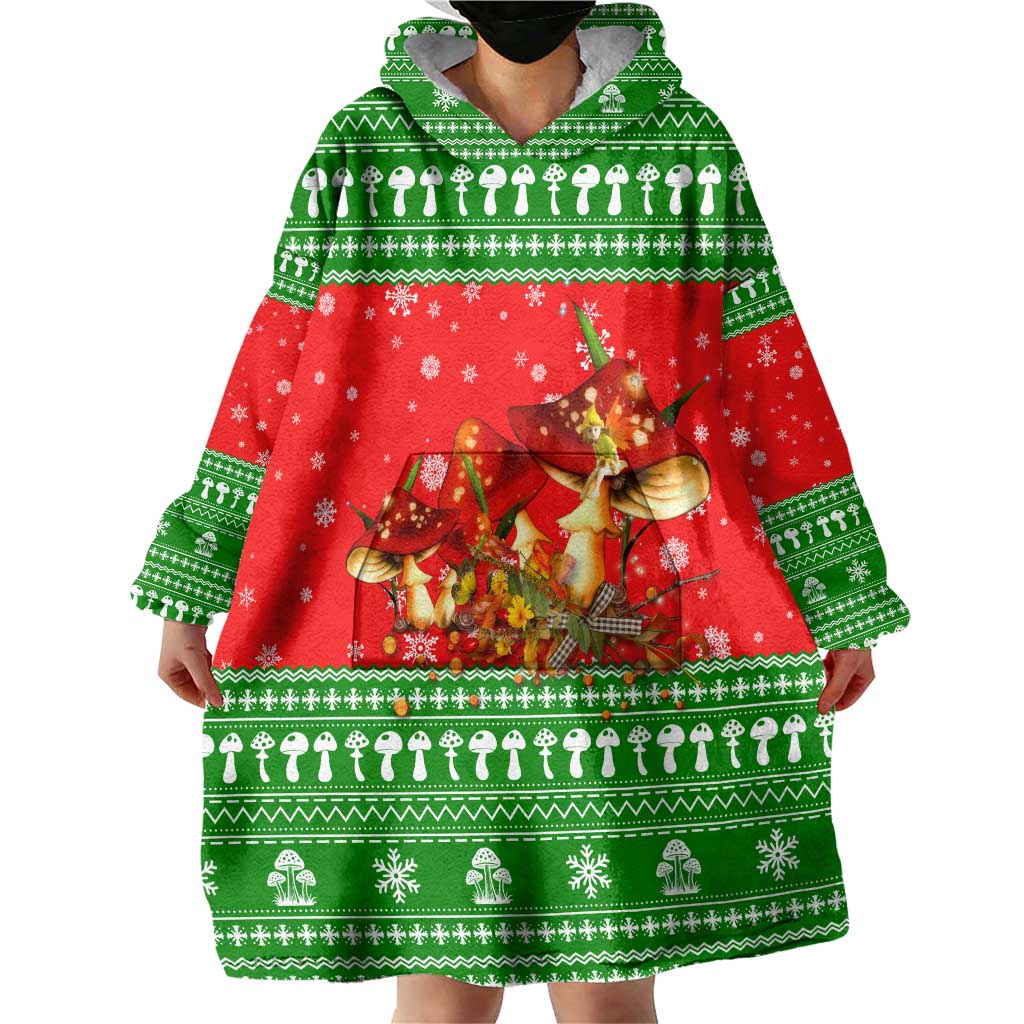 Amazing Mushroom Christmas Yall Christmas Wearable Blanket Hoodie Xmas Holiday Patterns - Wonder Print Shop