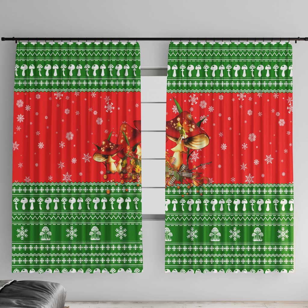 Amazing Mushroom Christmas Yall Christmas Window Curtain Xmas Holiday Patterns - Wonder Print Shop