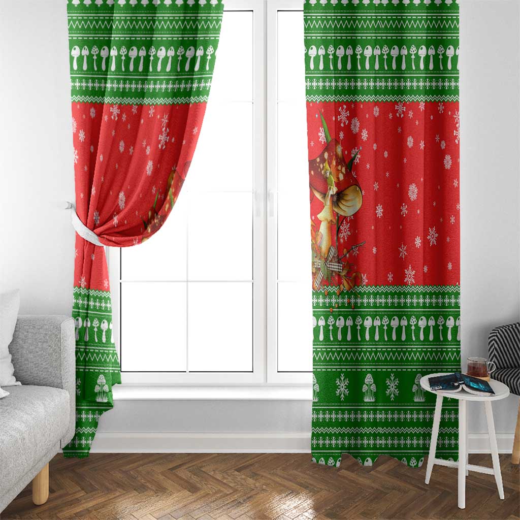 Amazing Mushroom Christmas Yall Christmas Window Curtain Xmas Holiday Patterns - Wonder Print Shop