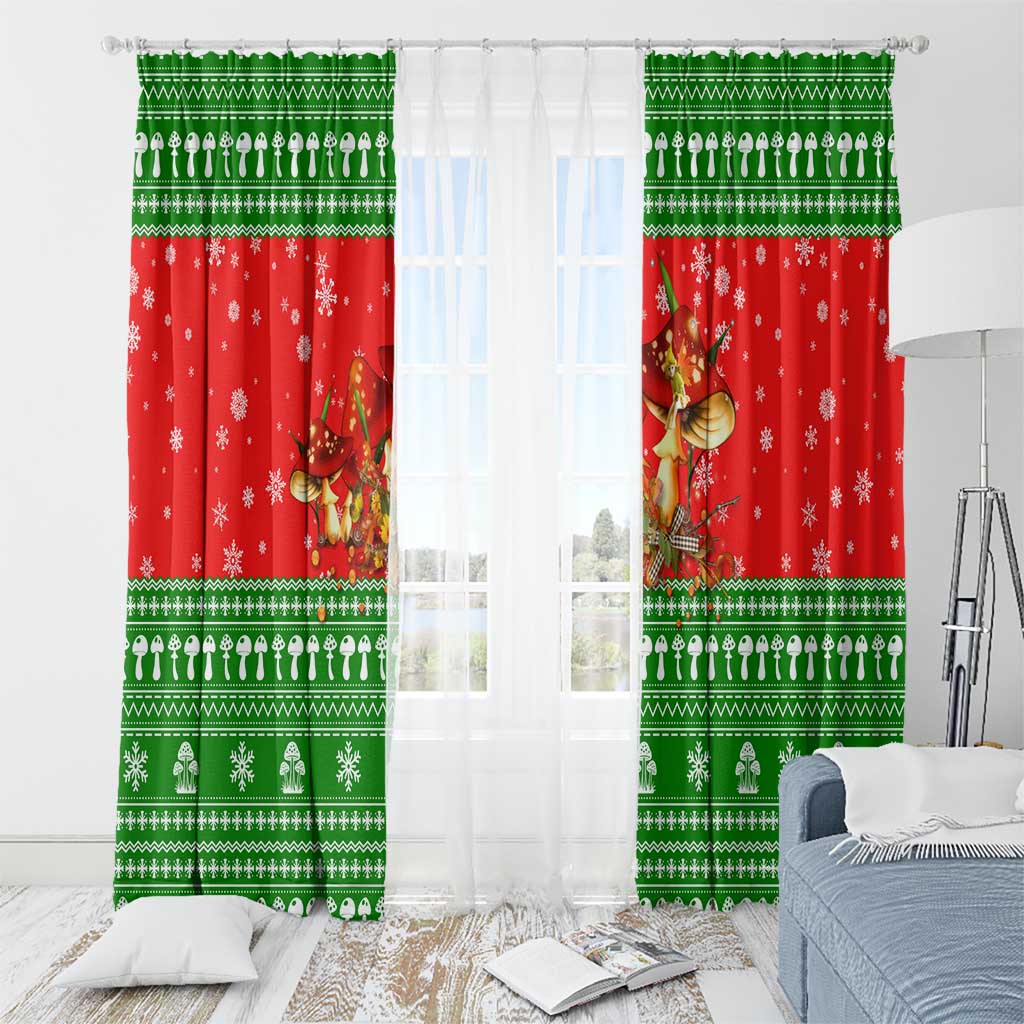 Amazing Mushroom Christmas Yall Christmas Window Curtain Xmas Holiday Patterns - Wonder Print Shop
