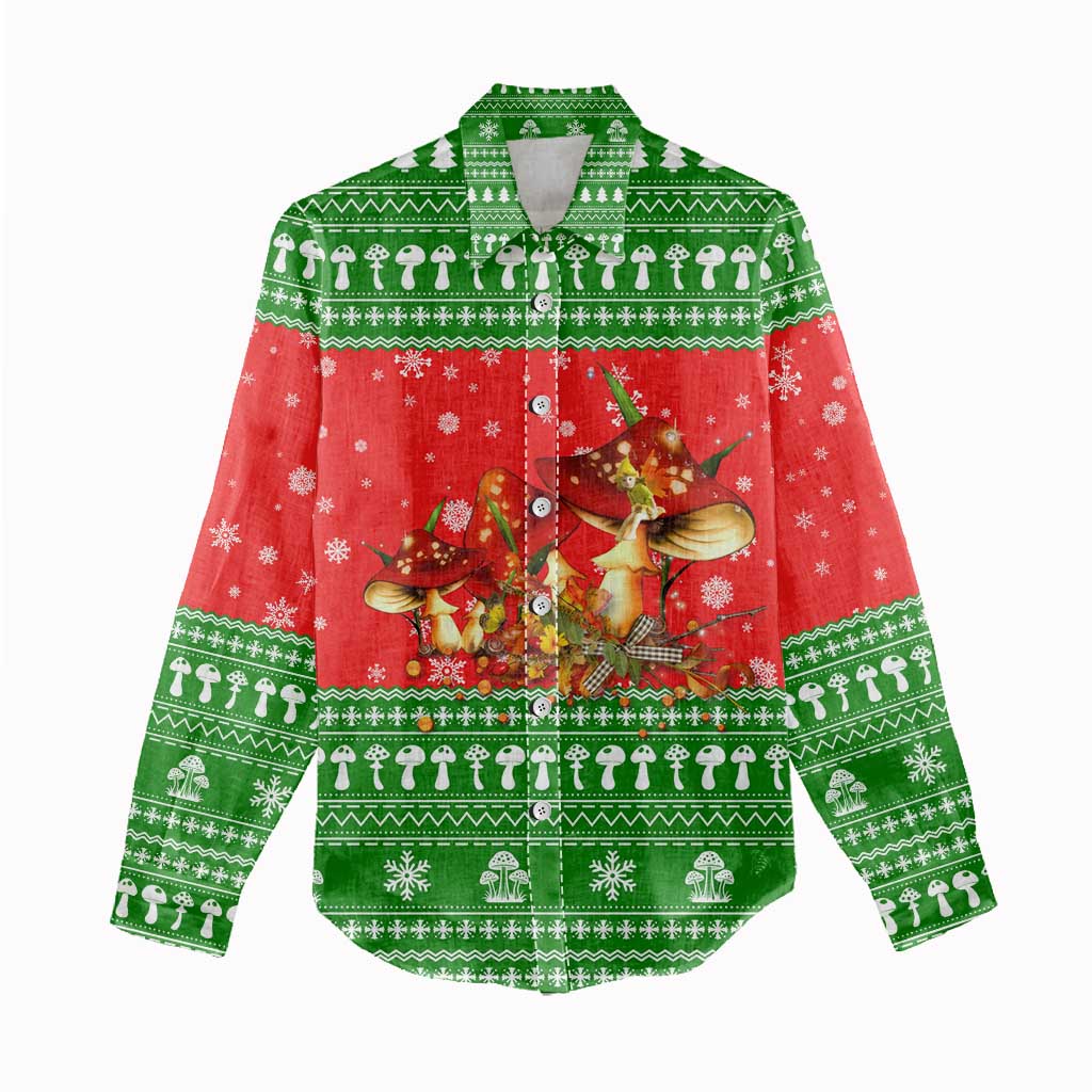 Amazing Mushroom Christmas Yall Christmas Women Casual Shirt Xmas Holiday Patterns - Wonder Print Shop