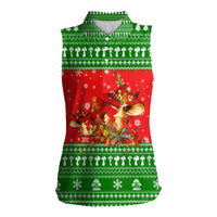 Amazing Mushroom Christmas Yall Christmas Women Sleeveless Polo Shirt Xmas Holiday Patterns - Wonder Print Shop