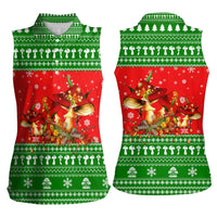 Amazing Mushroom Christmas Yall Christmas Women Sleeveless Polo Shirt Xmas Holiday Patterns - Wonder Print Shop