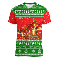 Amazing Mushroom Christmas Yall Christmas Women V-Neck T-Shirt Xmas Holiday Patterns - Wonder Print Shop