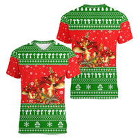 Amazing Mushroom Christmas Yall Christmas Women V-Neck T-Shirt Xmas Holiday Patterns - Wonder Print Shop