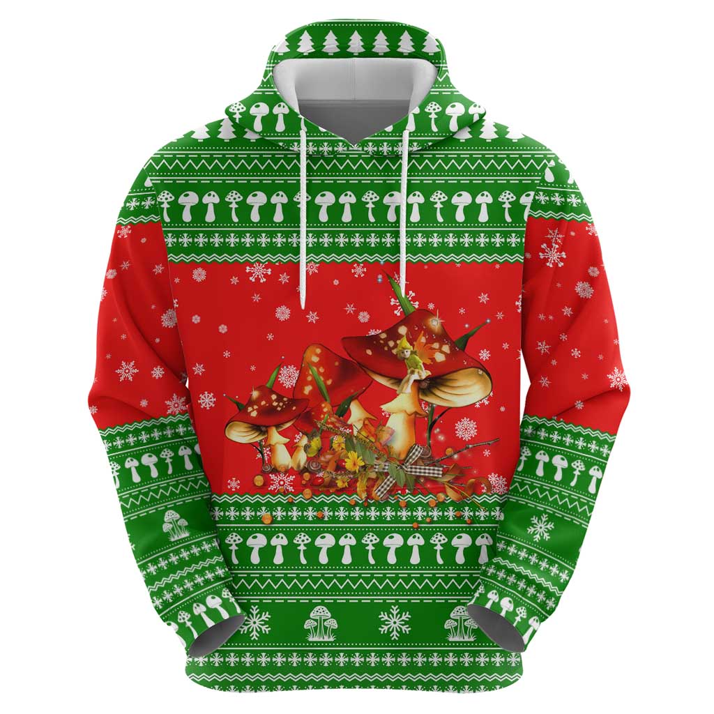 Amazing Mushroom Christmas Yall Christmas Zip Hoodie Xmas Holiday Patterns - Wonder Print Shop