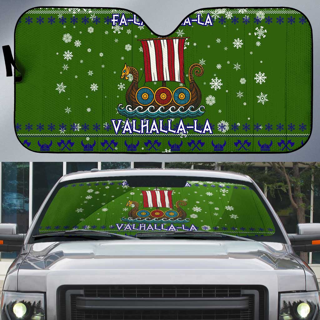 Amazing Viking Christmas Auto Sun Shade Xmas Holiday Patterns - Wonder Print Shop