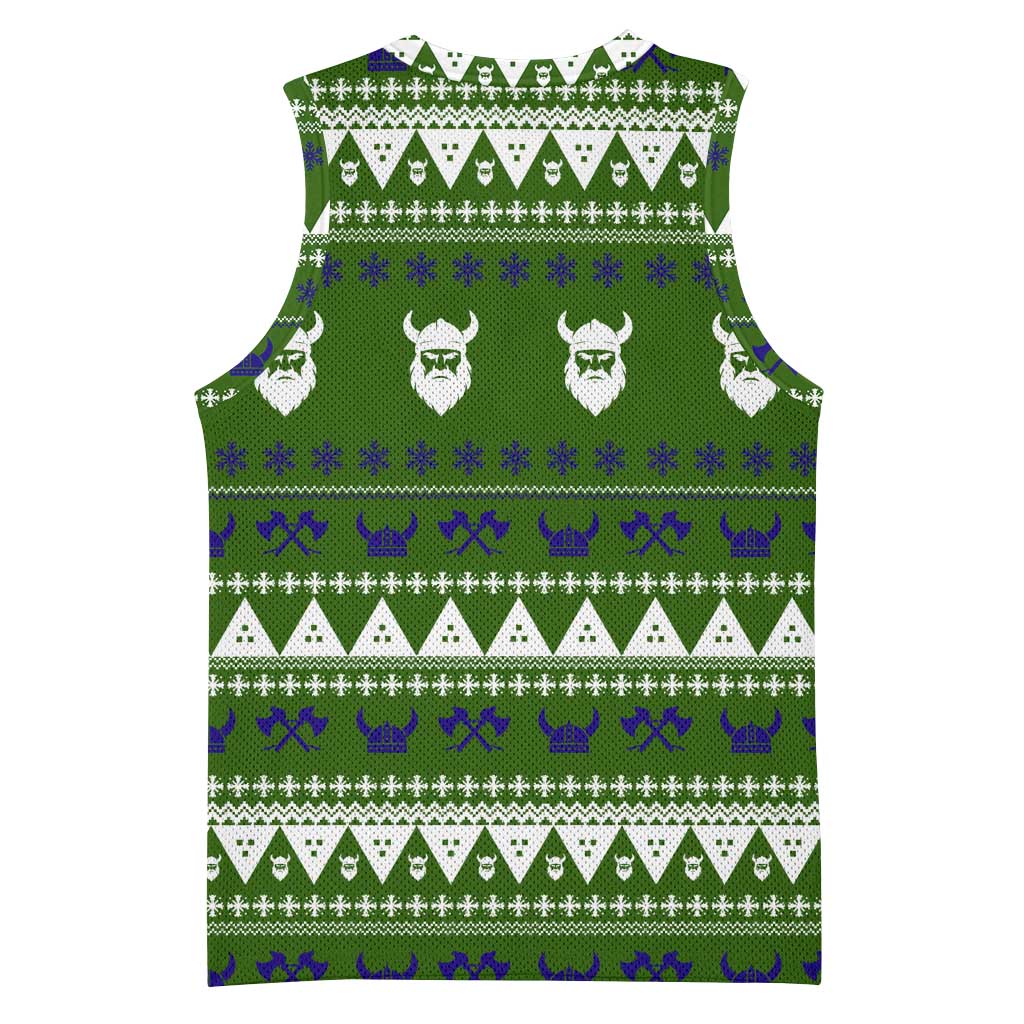 Amazing Viking Christmas Basketball Jersey Xmas Holiday Patterns - Wonder Print Shop