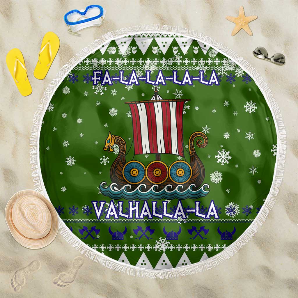 Amazing Viking Christmas Beach Blanket Xmas Holiday Patterns - Wonder Print Shop
