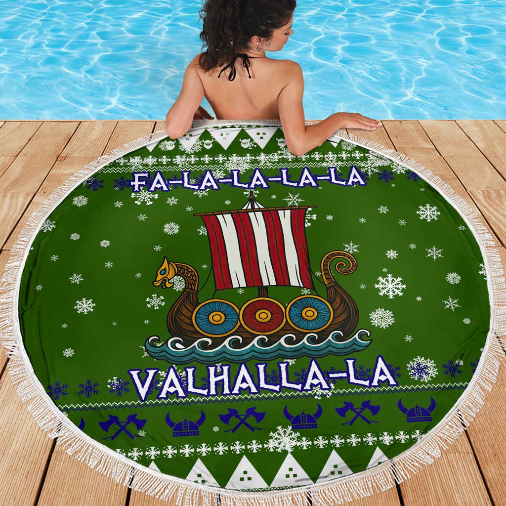 Amazing Viking Christmas Beach Blanket Xmas Holiday Patterns - Wonder Print Shop