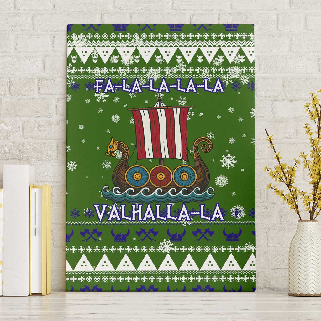 Amazing Viking Christmas Canvas Wall Art Xmas Holiday Patterns - Wonder Print Shop