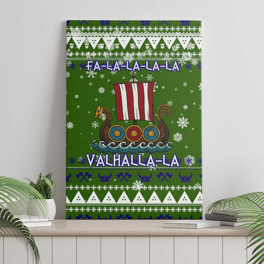 Amazing Viking Christmas Canvas Wall Art Xmas Holiday Patterns - Wonder Print Shop