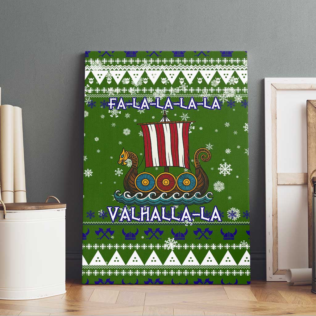 Amazing Viking Christmas Canvas Wall Art Xmas Holiday Patterns - Wonder Print Shop