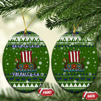 Amazing Viking Christmas Ceramic Ornament Xmas Holiday Patterns - Wonder Print Shop