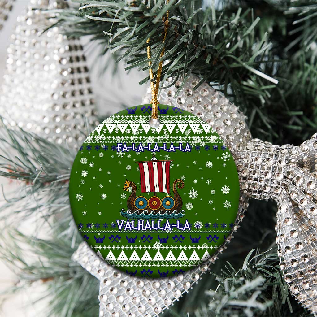 Amazing Viking Christmas Ceramic Ornament Xmas Holiday Patterns - Wonder Print Shop