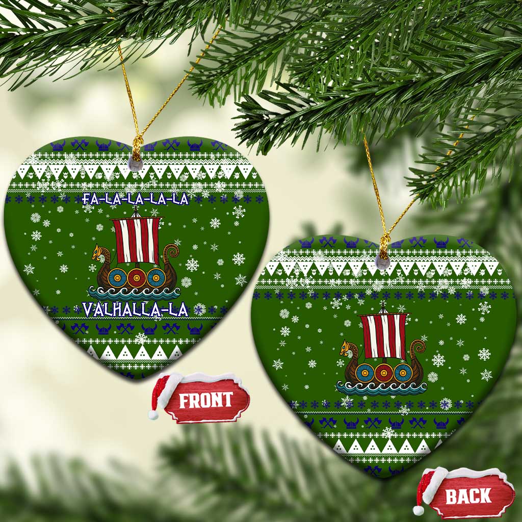 Amazing Viking Christmas Ceramic Ornament Xmas Holiday Patterns - Wonder Print Shop