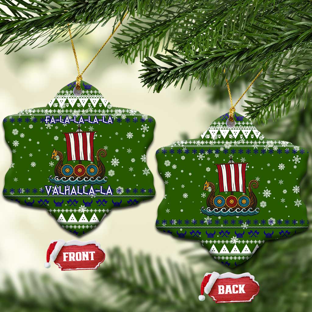 Amazing Viking Christmas Ceramic Ornament Xmas Holiday Patterns - Wonder Print Shop