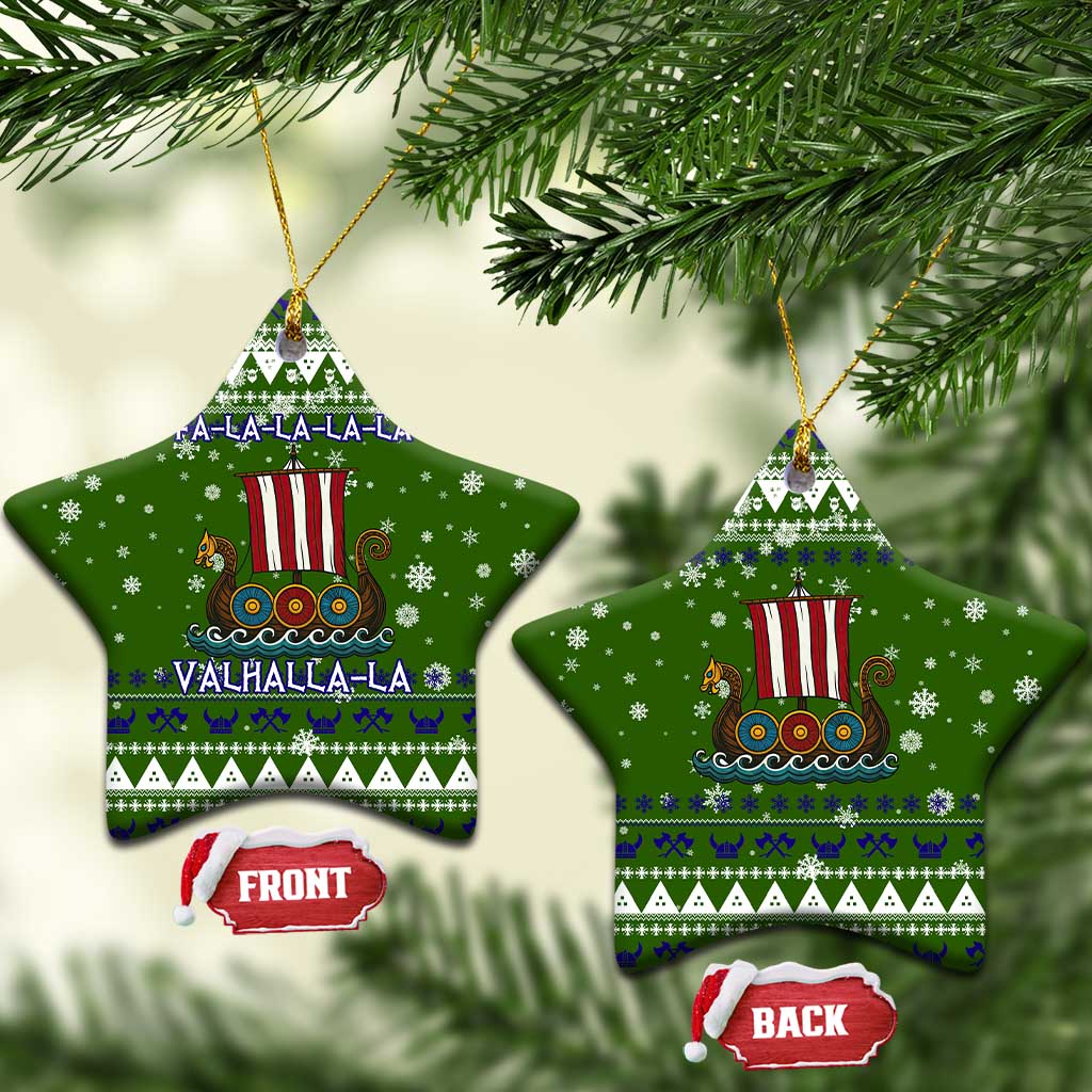 Amazing Viking Christmas Ceramic Ornament Xmas Holiday Patterns - Wonder Print Shop