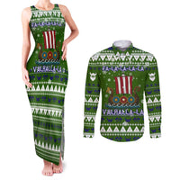 Amazing Viking Christmas Couples Matching Tank Maxi Dress and Long Sleeve Button Shirt Xmas Holiday Patterns - Wonder Print Shop