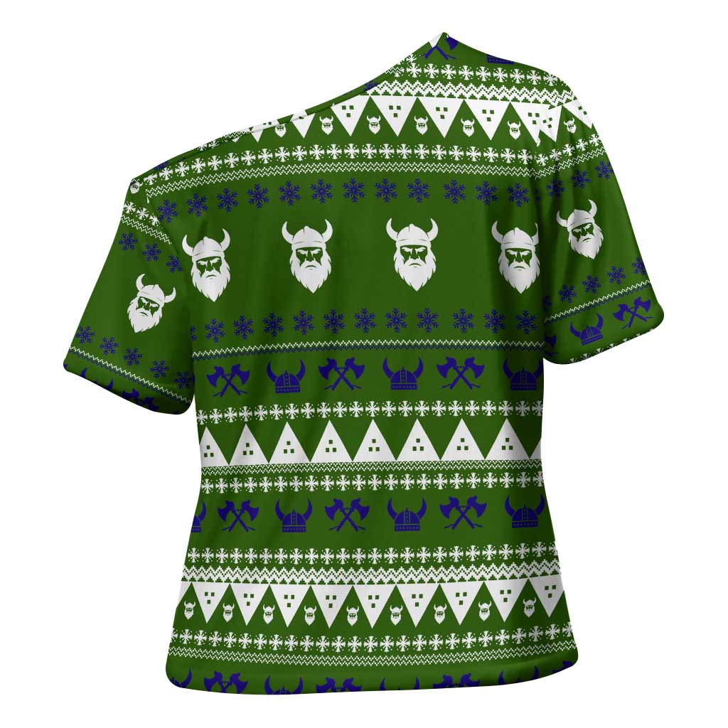 Amazing Viking Christmas Cross Shoulder Shirt Xmas Holiday Patterns - Wonder Print Shop
