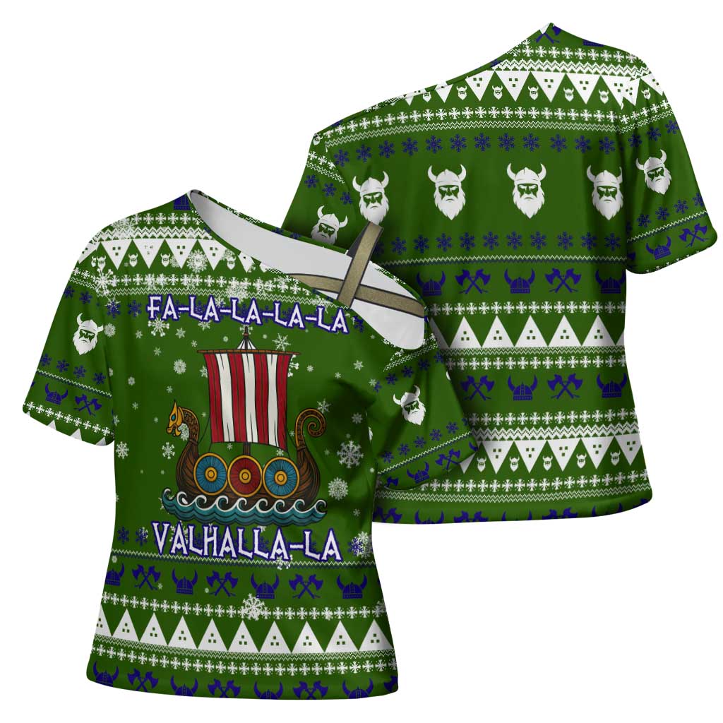Amazing Viking Christmas Cross Shoulder Shirt Xmas Holiday Patterns - Wonder Print Shop
