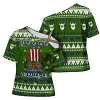 Amazing Viking Christmas Cross Shoulder Shirt Xmas Holiday Patterns - Wonder Print Shop