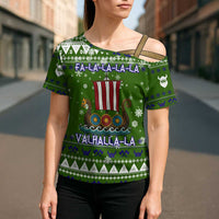 Amazing Viking Christmas Cross Shoulder Shirt Xmas Holiday Patterns - Wonder Print Shop