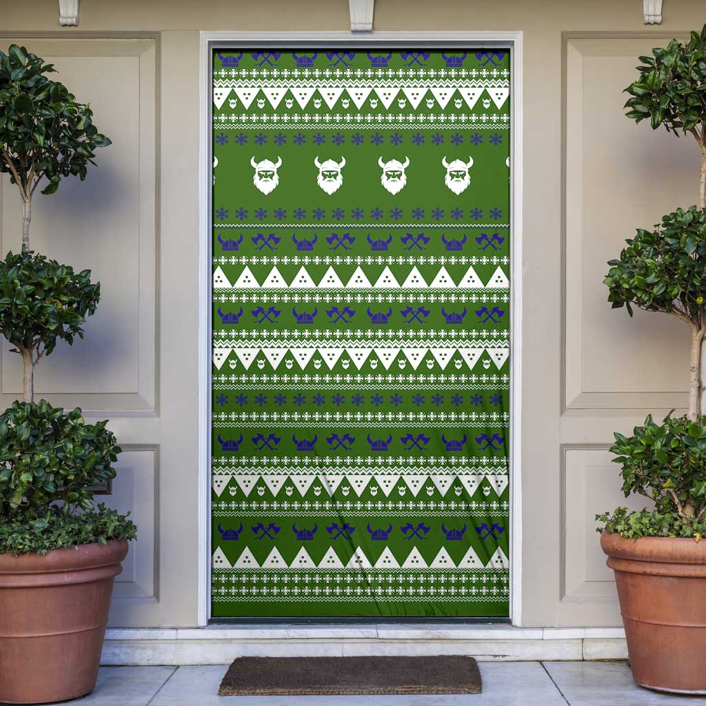 Amazing Viking Christmas Door Cover Xmas Holiday Patterns - Wonder Print Shop