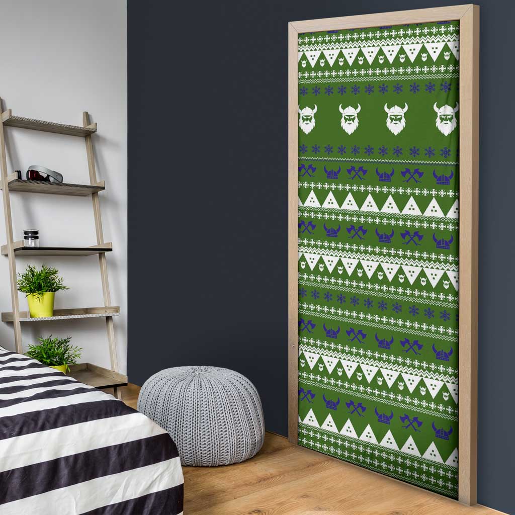 Amazing Viking Christmas Door Cover Xmas Holiday Patterns - Wonder Print Shop