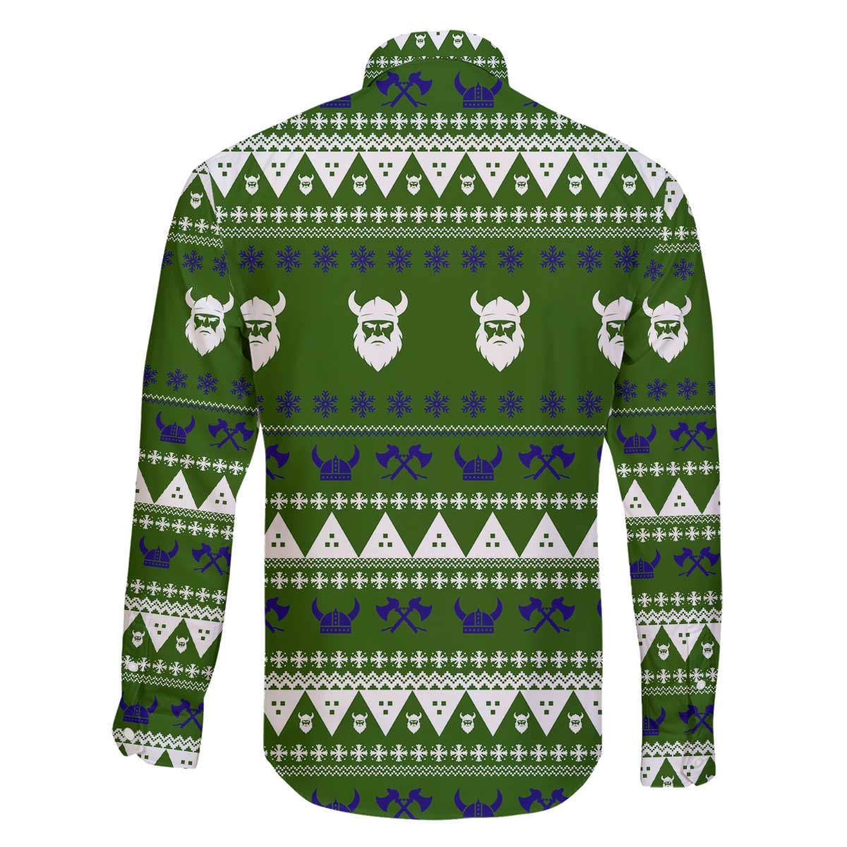 Amazing Viking Christmas Family Matching Off The Shoulder Long Sleeve Dress and Hawaiian Shirt Xmas Holiday Patterns - Wonder Print Shop