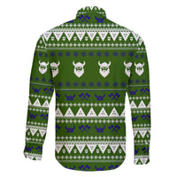 Amazing Viking Christmas Family Matching Off The Shoulder Long Sleeve Dress and Hawaiian Shirt Xmas Holiday Patterns - Wonder Print Shop