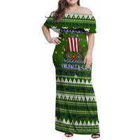 Amazing Viking Christmas Family Matching Off Shoulder Maxi Dress and Hawaiian Shirt Xmas Holiday Patterns - Wonder Print Shop