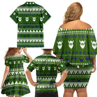 Amazing Viking Christmas Family Matching Off Shoulder Short Dress and Hawaiian Shirt Xmas Holiday Patterns - Wonder Print Shop