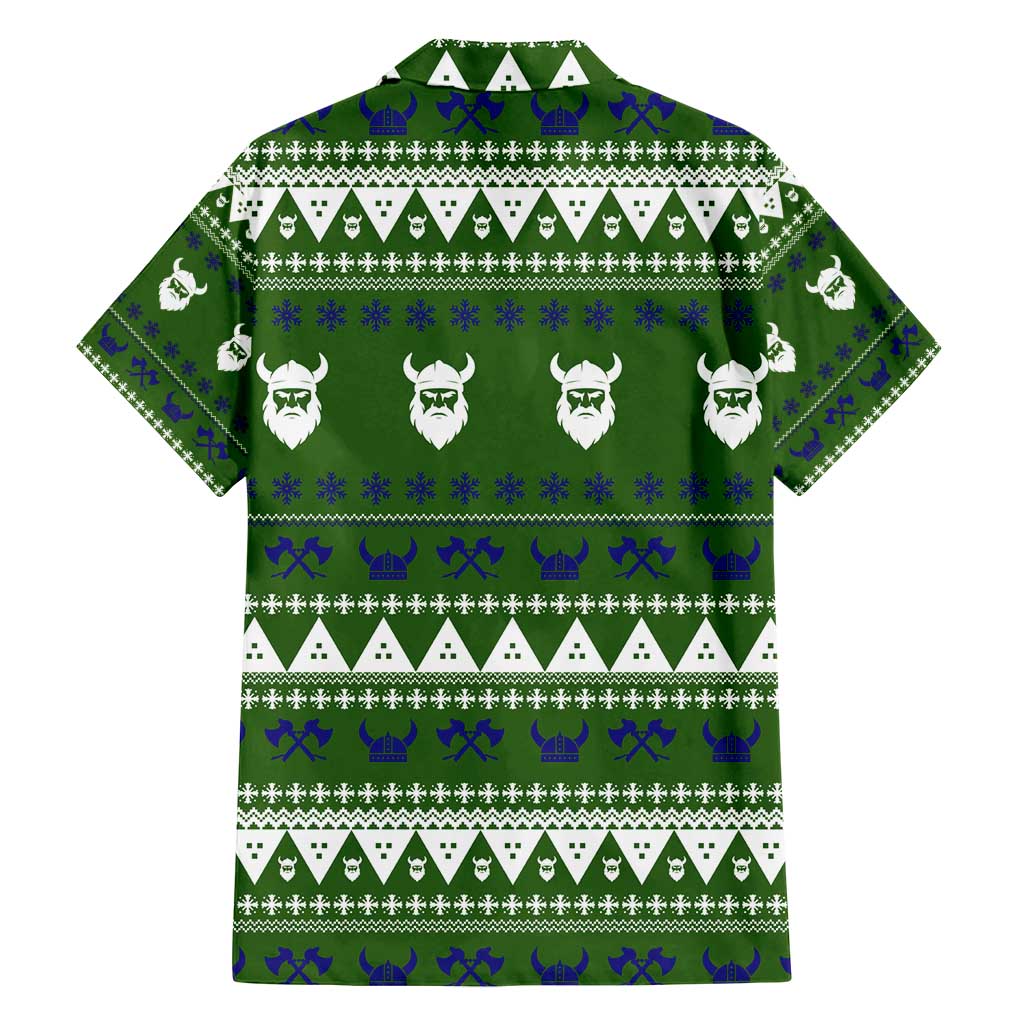 Amazing Viking Christmas Family Matching Off Shoulder Short Dress and Hawaiian Shirt Xmas Holiday Patterns - Wonder Print Shop