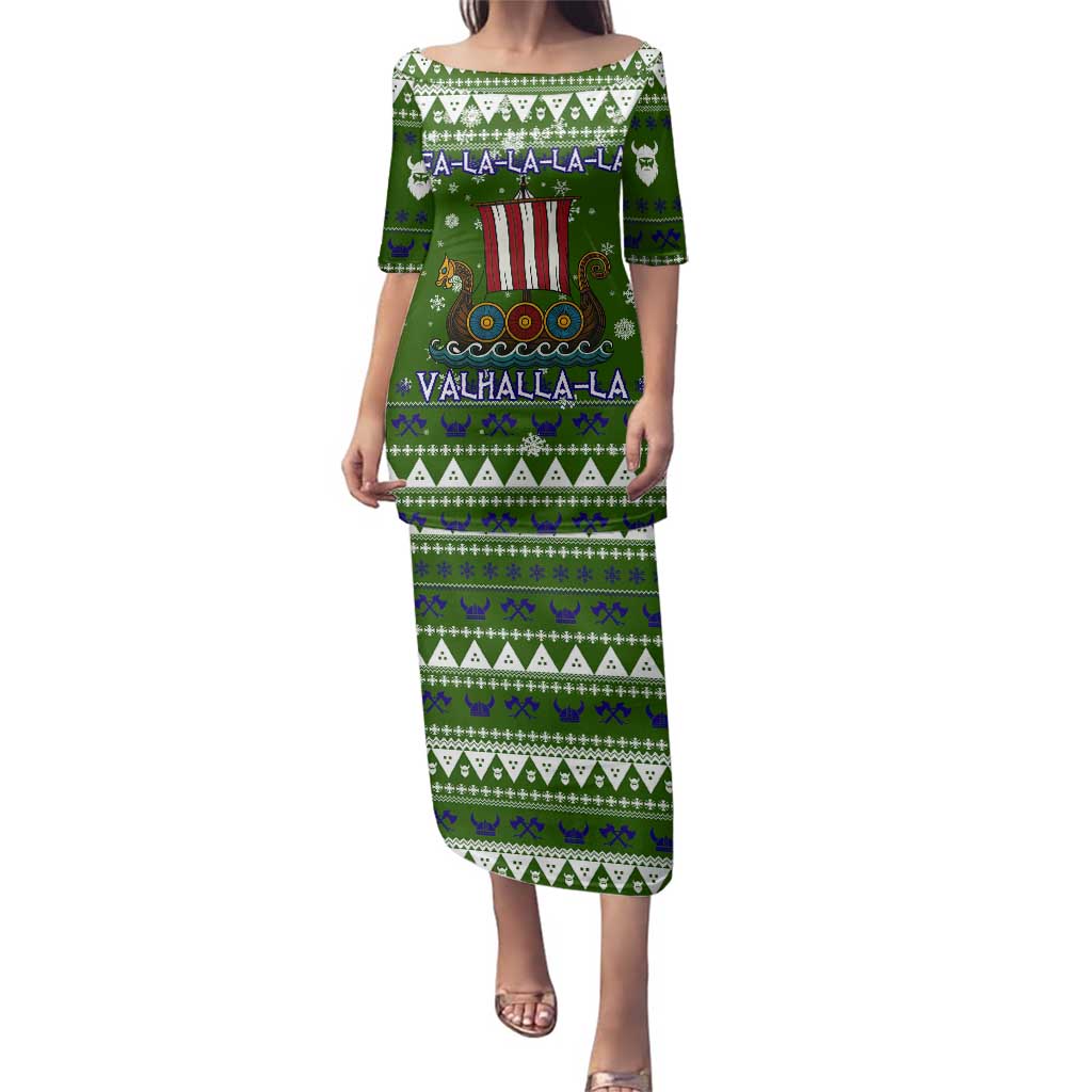 Amazing Viking Christmas Family Matching Puletasi and Hawaiian Shirt Xmas Holiday Patterns - Wonder Print Shop