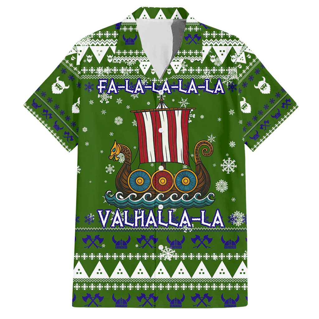 Amazing Viking Christmas Family Matching Short Sleeve Bodycon Dress and Hawaiian Shirt Xmas Holiday Patterns - Wonder Print Shop
